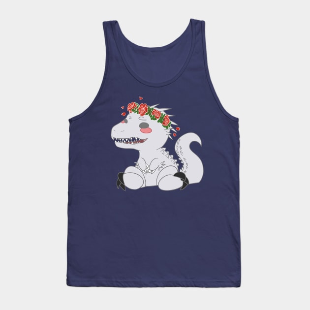 Indominus Rex Flower Crown Chibi Tank Top by kelsmister